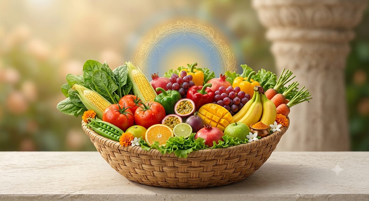 Fresh vegetables and fruits basket - Yogeshwari Mart